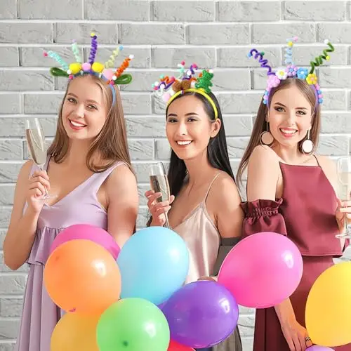 Buziba Cerchietto per capelli da donna, divertente, colorato, a forma di cartone animato, per Halloween, Natale miniatura 2