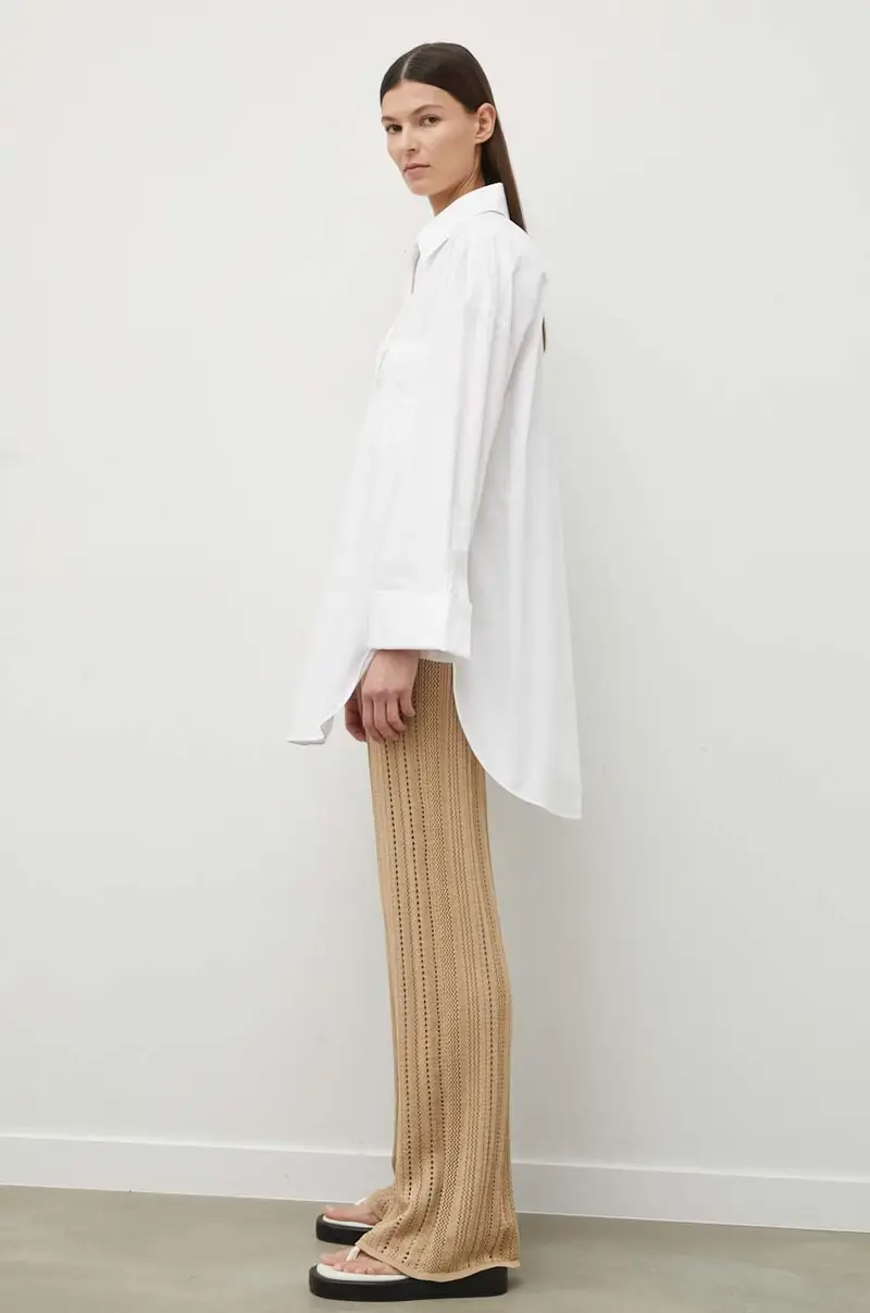 camicetta in cotone donna colore bianco miniatura 2