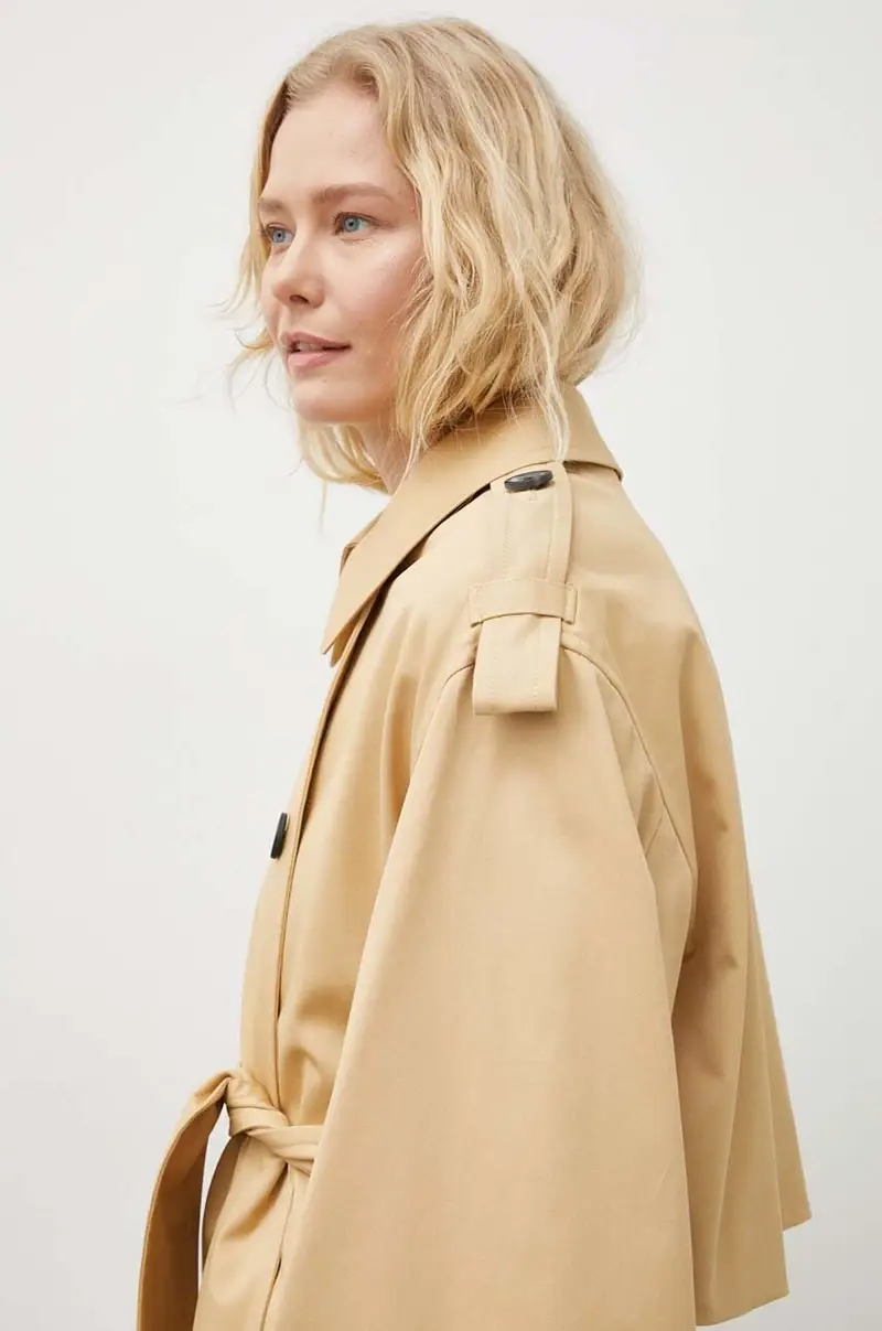 cappotto donna colore beige miniatura 5