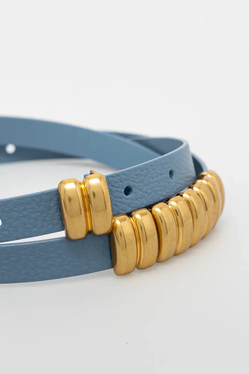 cintura OUNLO donna colore blu 103379 miniatura 2