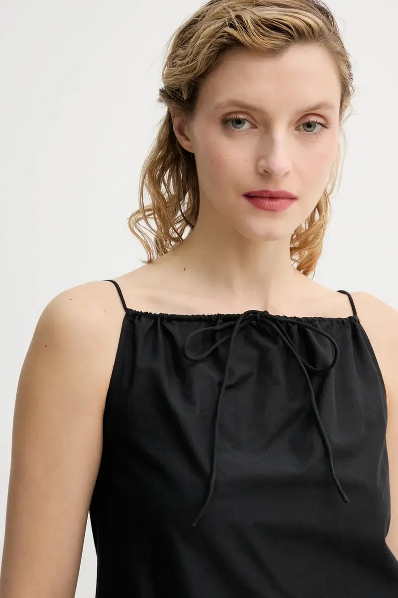 felpa in cotone ELLE donna colore nero 103096 miniatura 4