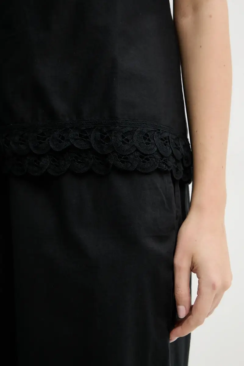 felpa in cotone ELLE donna colore nero 103096 miniatura 5