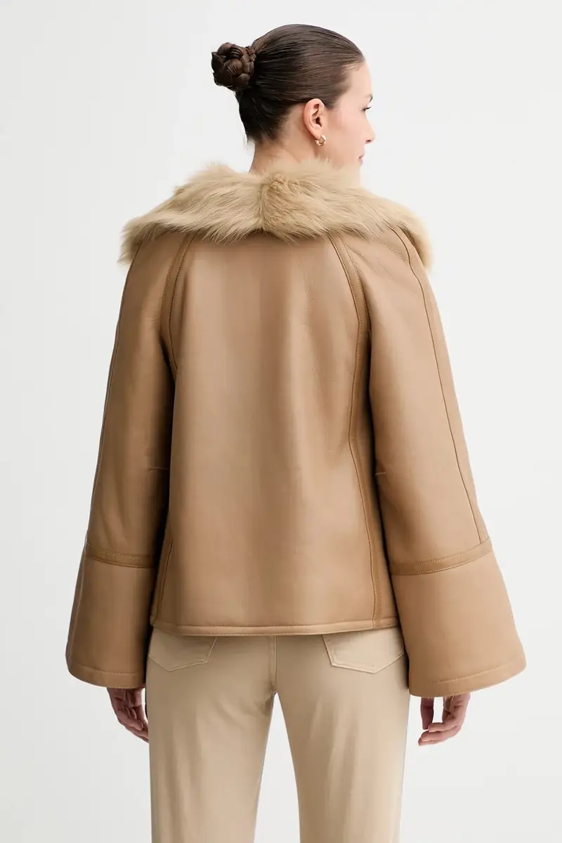 giacca in pelle duble face ODELLIES Marrone miniatura 5