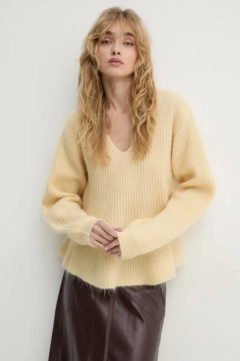 maglione in lana COVA donna colore giallo 103003