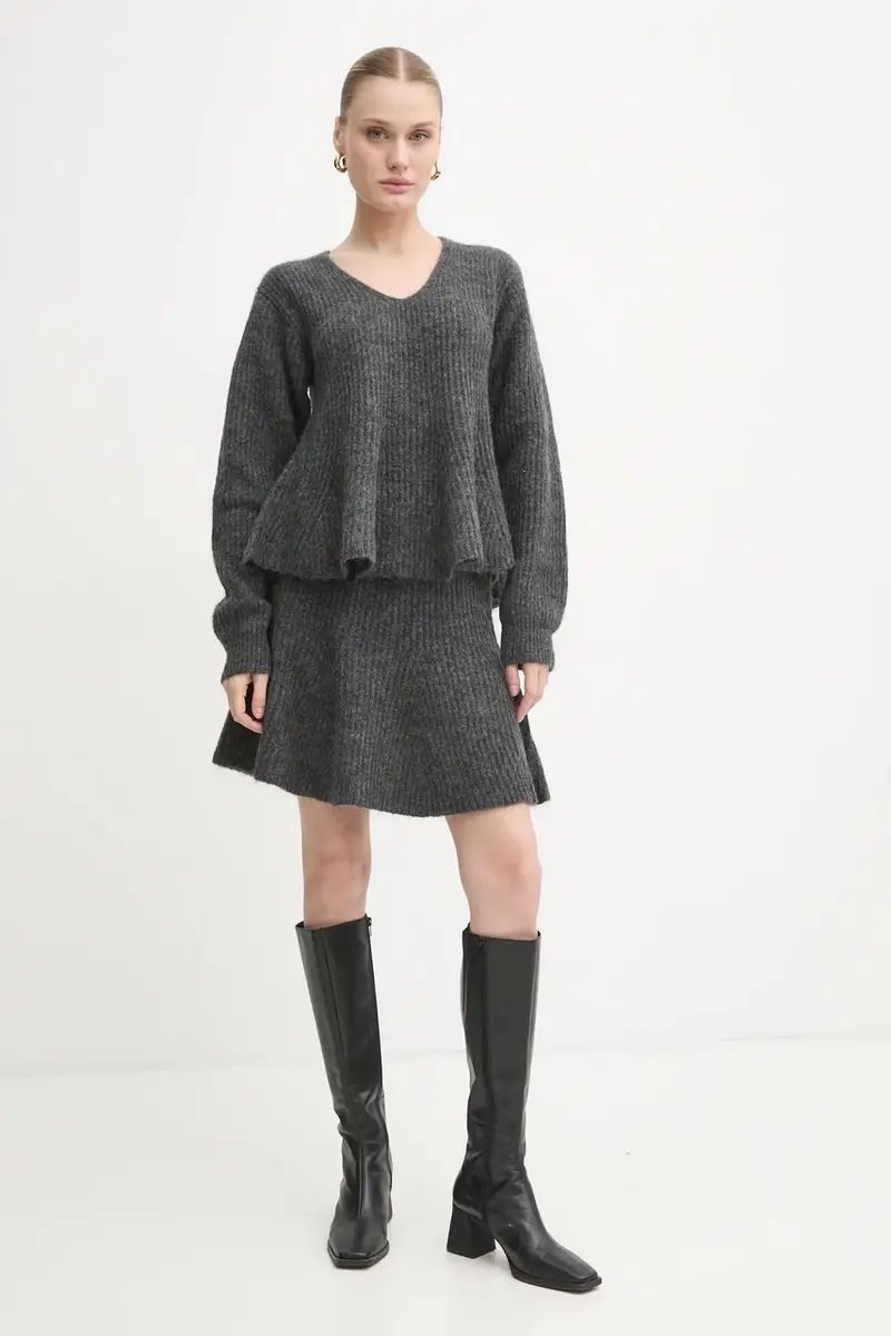 maglione in lana COVA donna colore grigio 103003 miniatura 2