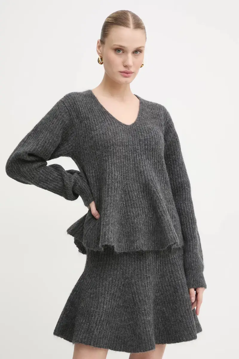 maglione in lana COVA donna colore grigio 103003 miniatura 4