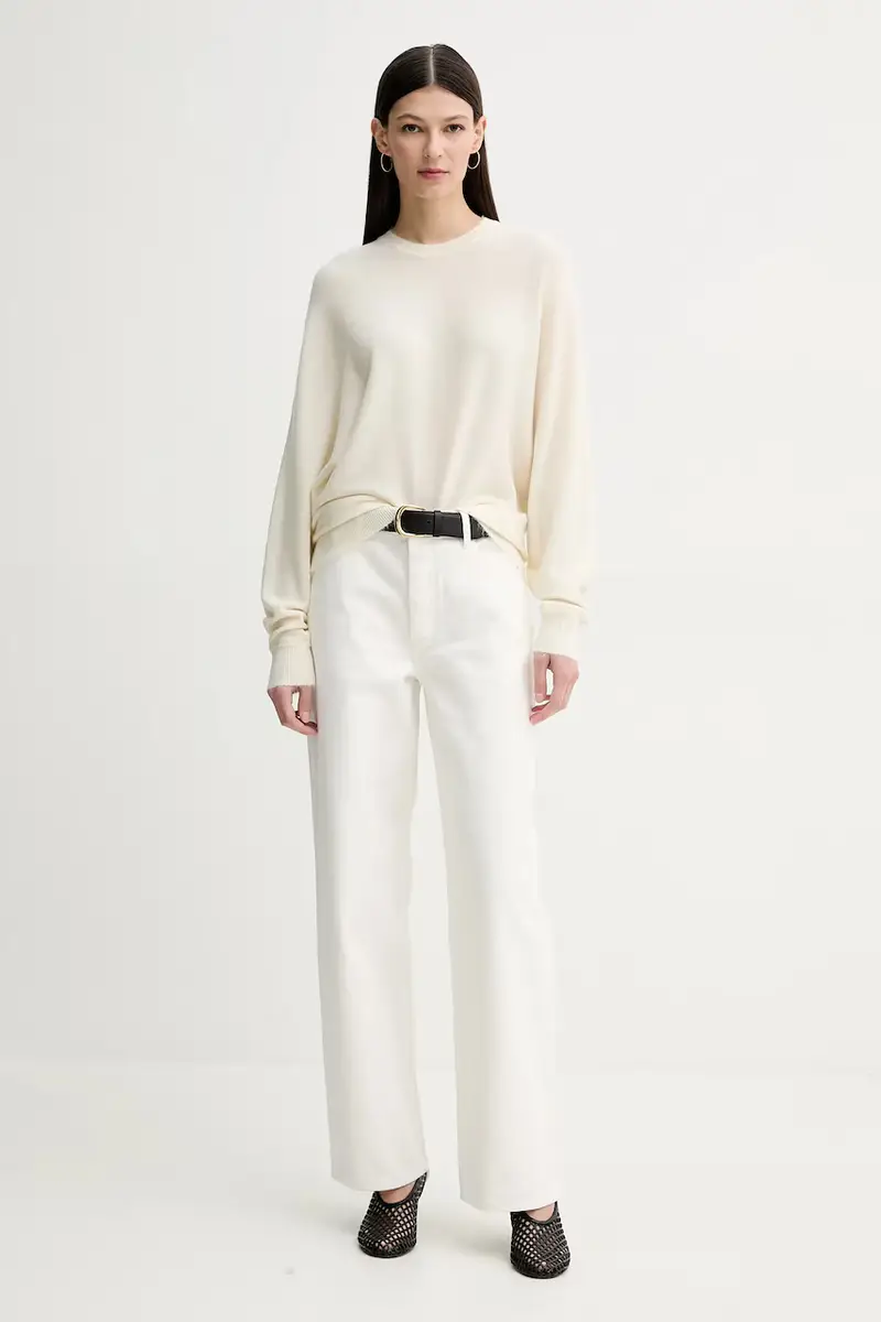 maglione in lana DOAS donna colore beige 103058 miniatura 2