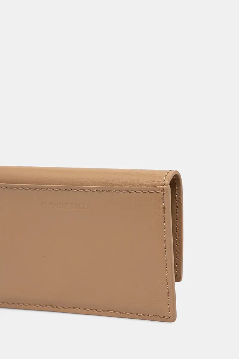 portafoglio in pelle donna colore beige miniatura 2