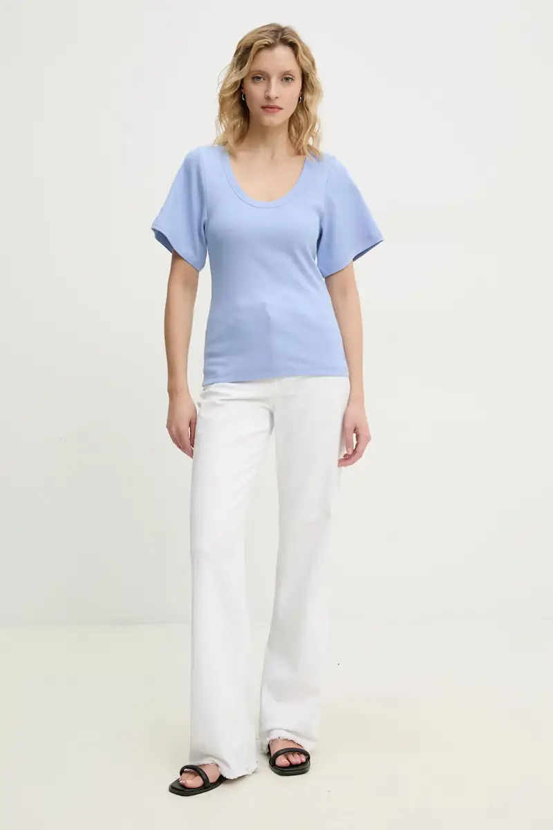 By Malene Birger T-shirt Donna Blu 3313001 miniatura 2