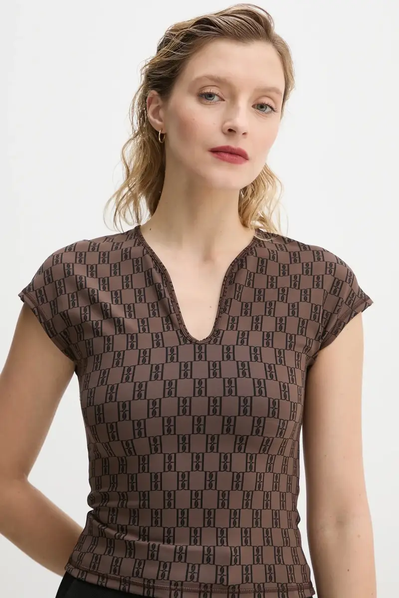 By Malene Birger T-shirt Donna Marrone 3325561 miniatura 4