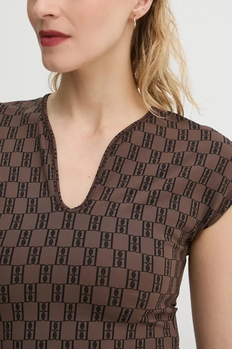 By Malene Birger T-shirt Donna Marrone 3325561 miniatura 5