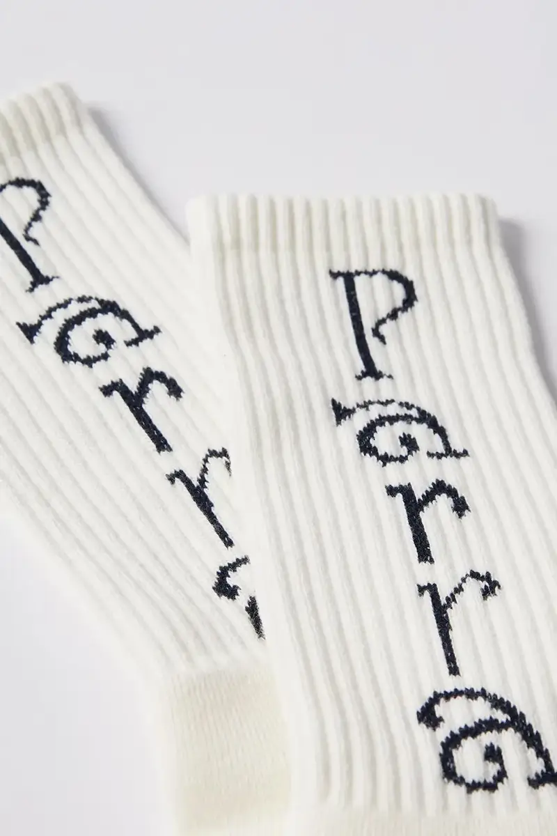 calze con cotone Weird trad logo crew socks colore bianco 54355 miniatura 2