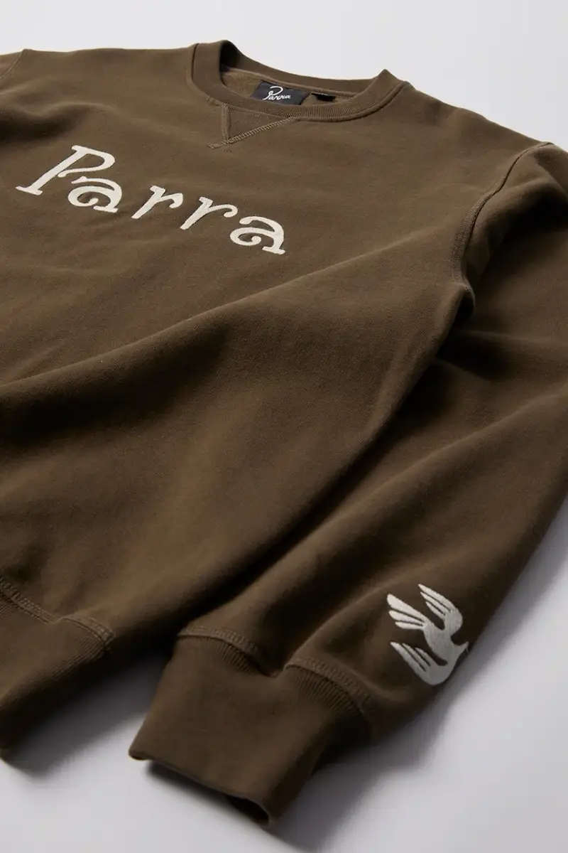 felpa in cotone Weird trad logo uomo colore marrone 54321 miniatura 3