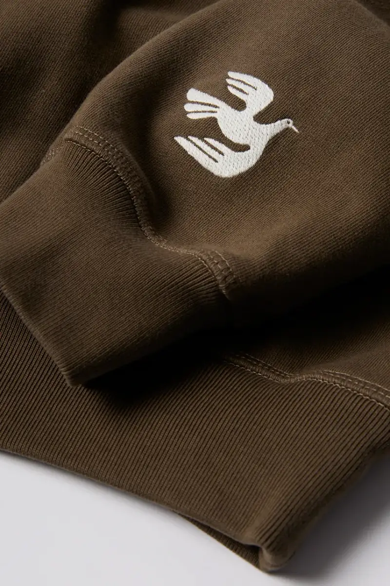 felpa in cotone Weird trad logo uomo colore marrone 54321 miniatura 4