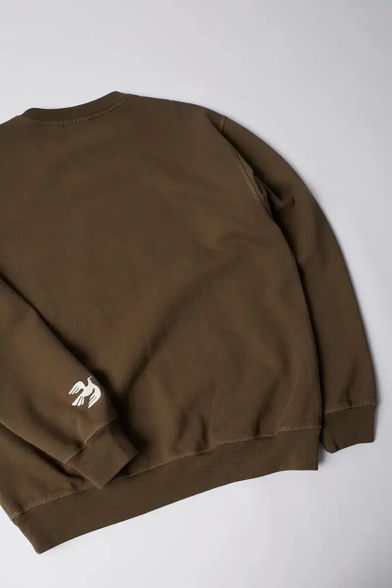 felpa in cotone Weird trad logo uomo colore marrone 54321 miniatura 5