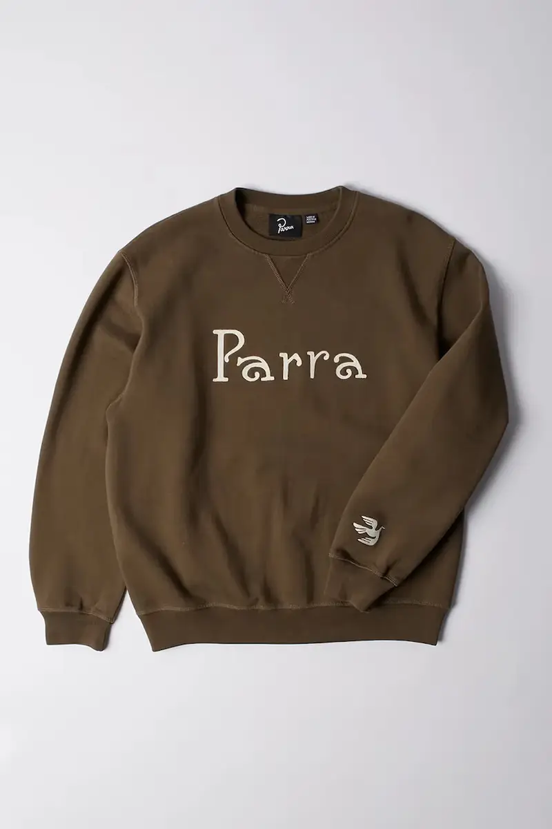 felpa in cotone Weird trad logo uomo colore marrone 54321