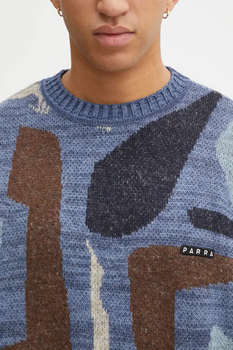 maglione con lana Detached colore blu 54450 miniatura 4