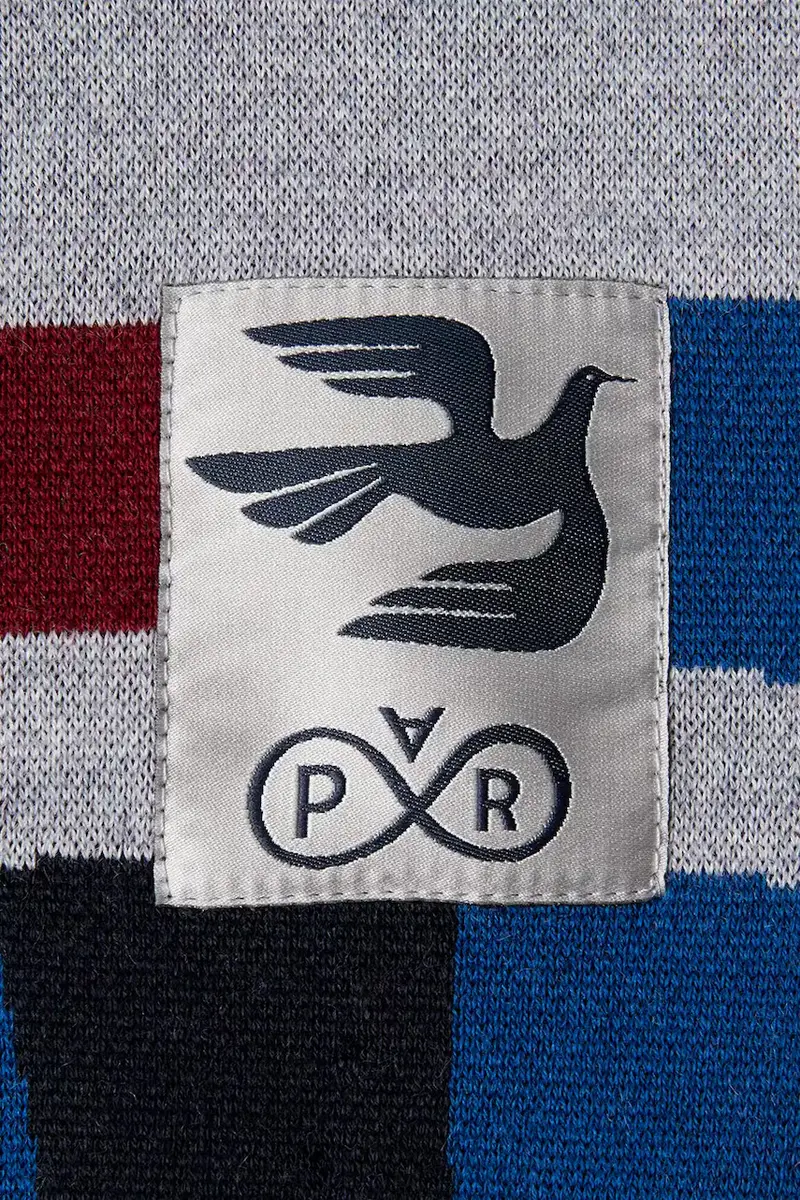 maglione con lana Vertical forest knitted polo colore blu 54240 miniatura 5