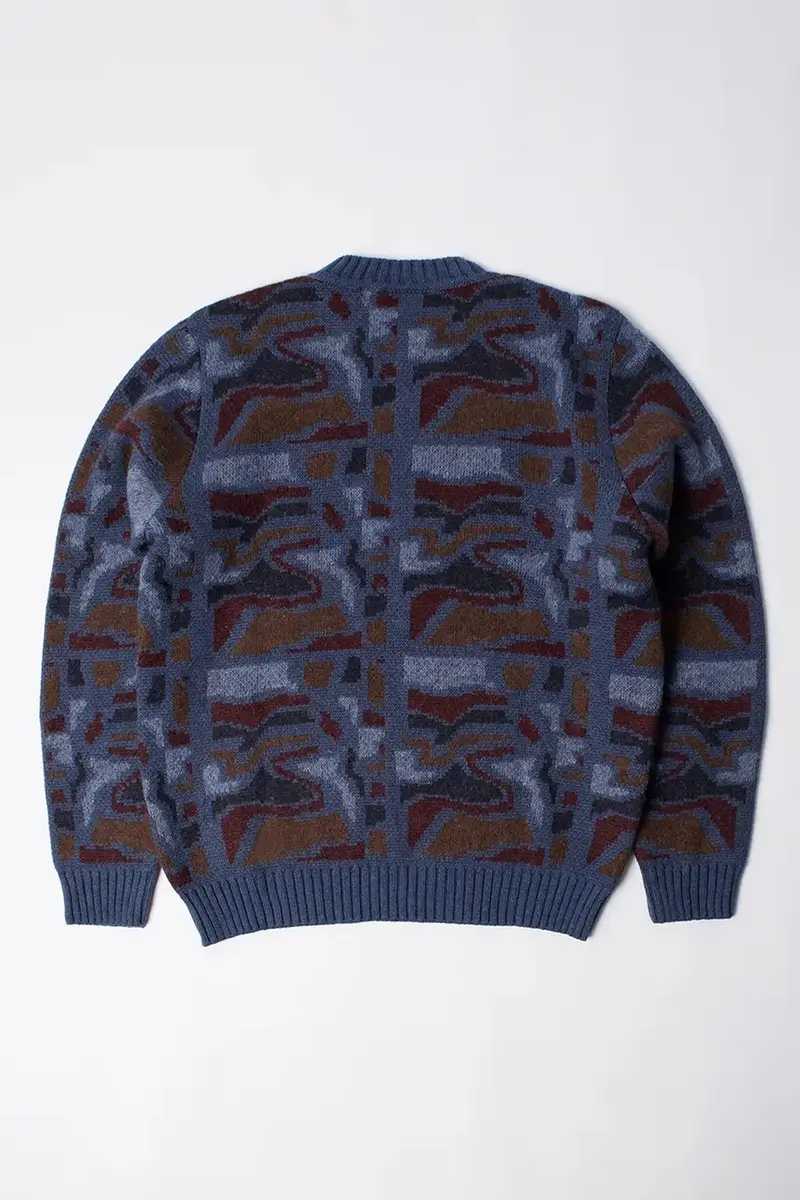 maglione in misto lana Repeat ftp booster knitted uomo colore blu 54335 miniatura 2