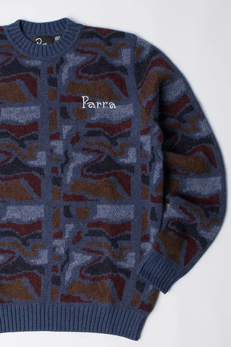 maglione in misto lana Repeat ftp booster knitted uomo colore blu 54335 miniatura 3