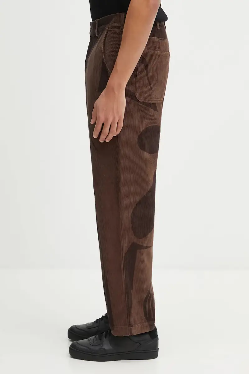 pantaloni in cotone Detached uomo colore marrone 54440 miniatura 2