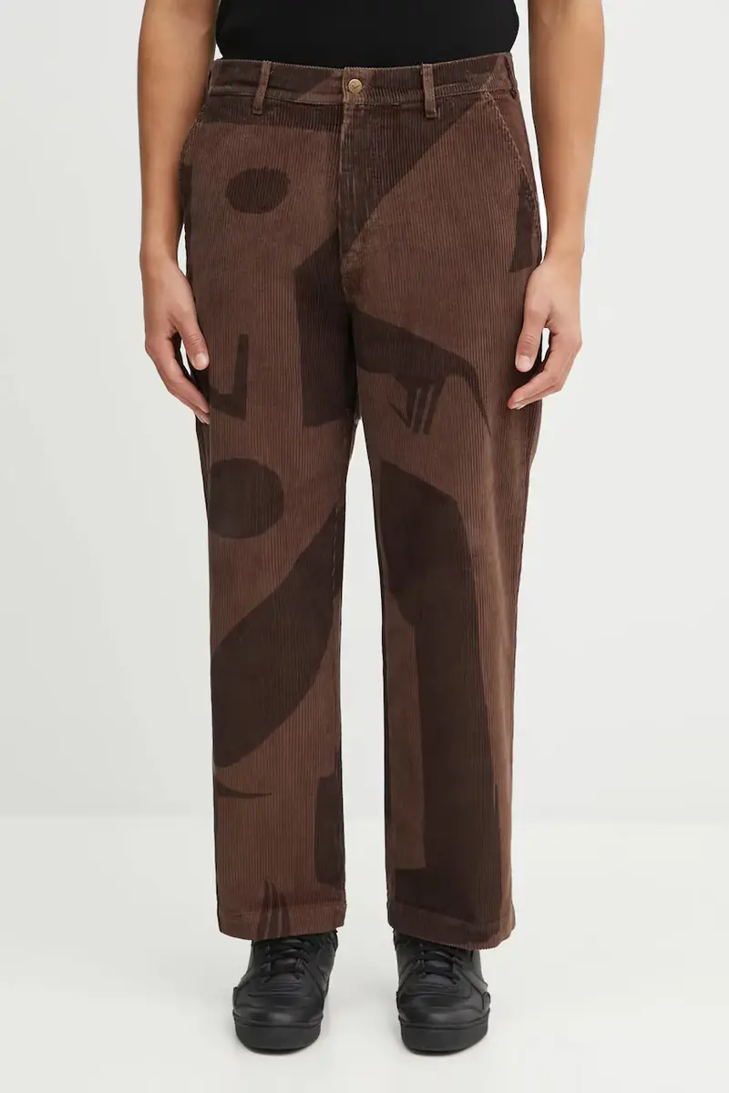 pantaloni in cotone Detached uomo colore marrone 54440