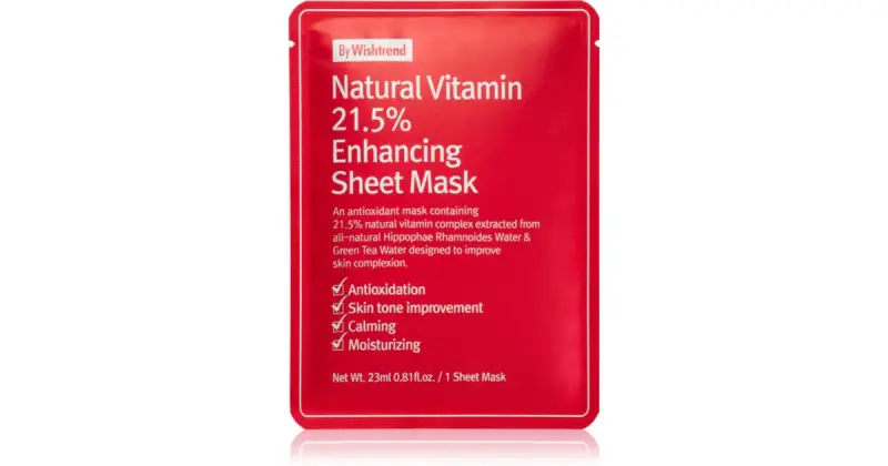 Natural Vitamin maschera in tessuto rinforzante 23 ml