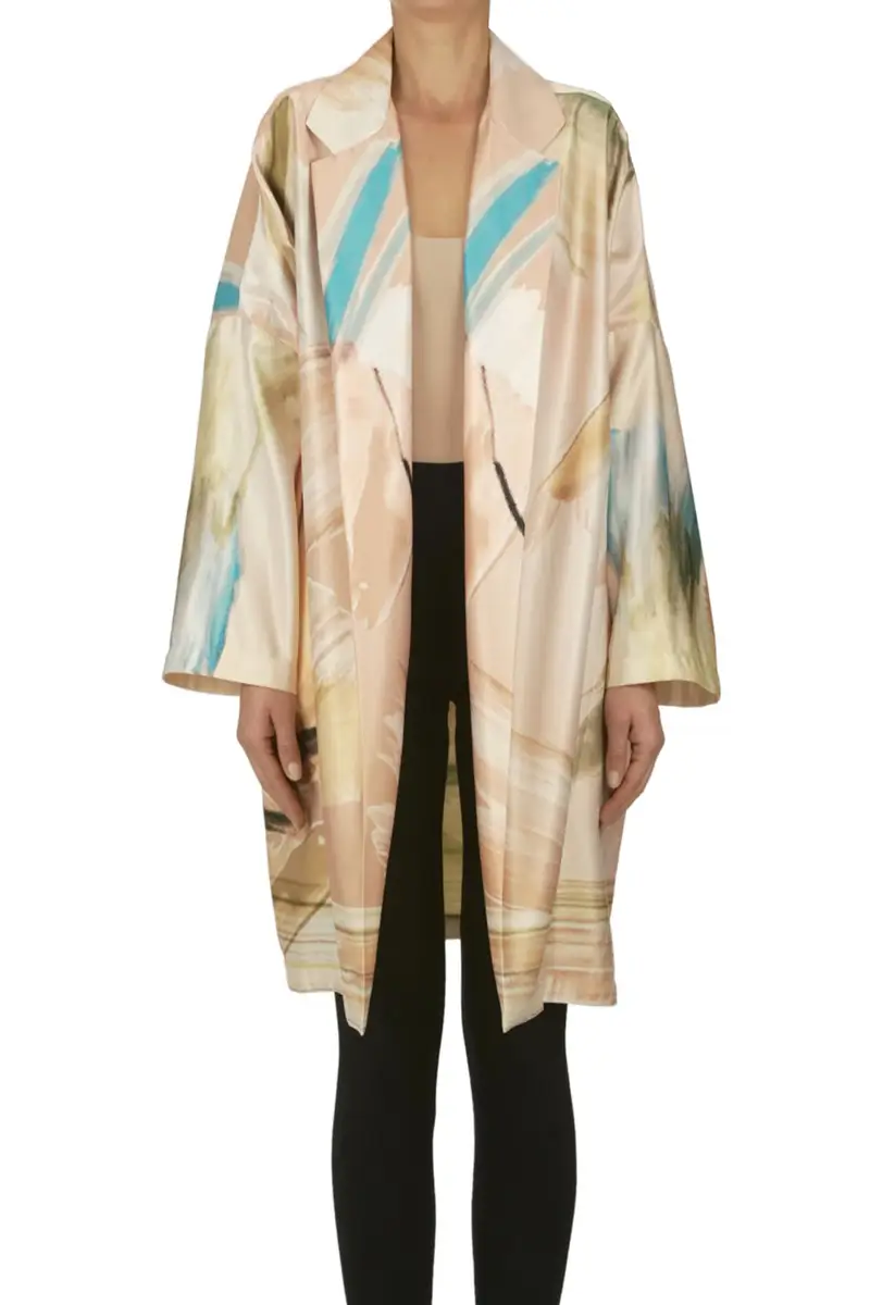 Soprabito in satin stampato