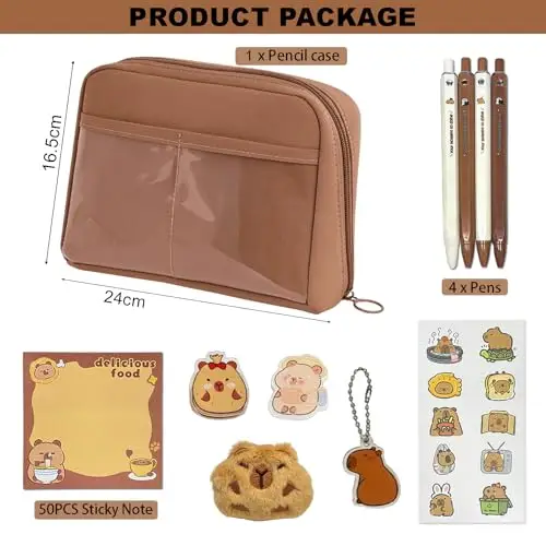 Byhsoep Set di Cancelleria, Astuccio con Accessori, Set Cancelleria, Astuccio Grande, Grazioso Set di CAncelleria per miniatura 2