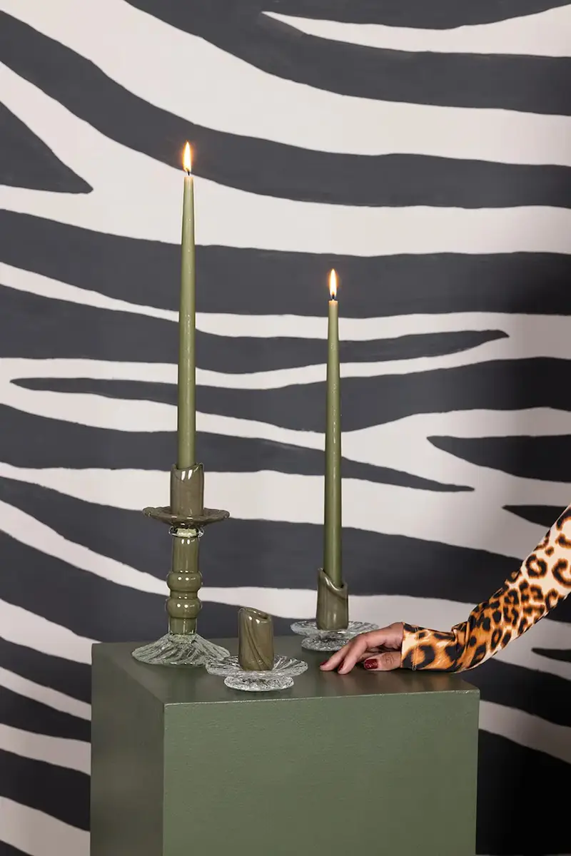 candeliere decorativo Lara 22 cm S colore marrone miniatura 2