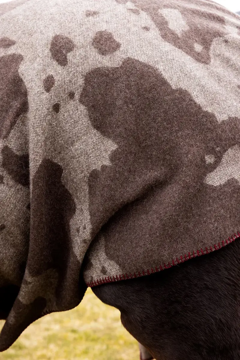 coperta con lana Anima 130 x 160 cm colore marrone miniatura 3