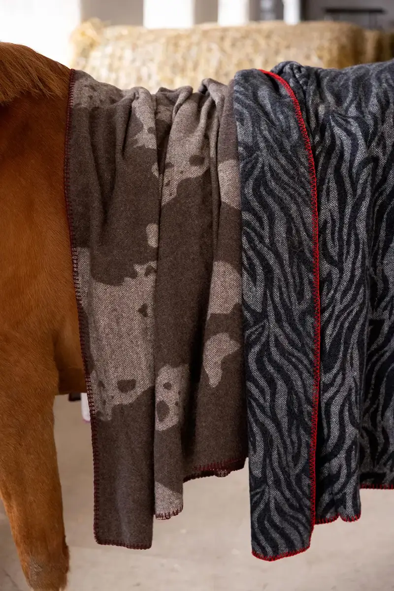 coperta con lana Anima 130 x 160 cm colore nero miniatura 2