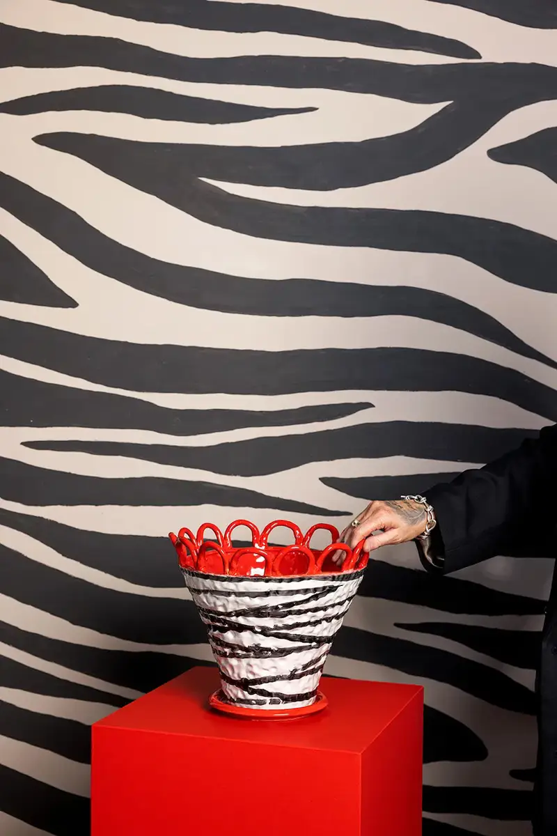 copertura vaso x Emma Widell, Patty 25 cm L Multicolore miniatura 3