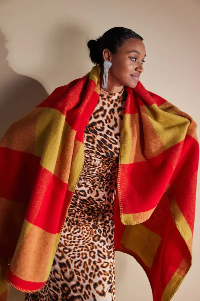 copriletto in lana Embrace 200 x 130 cm Multicolore miniatura 2