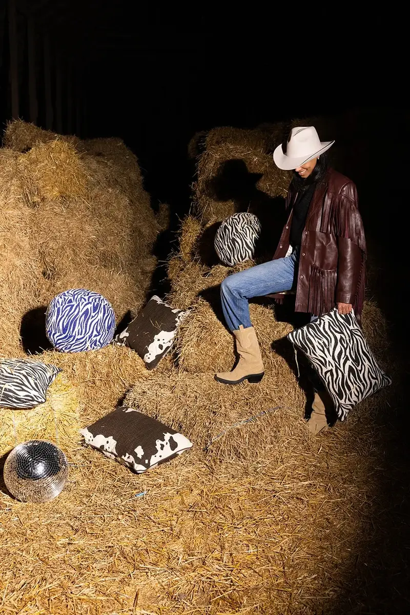 cuscino decorativo Anima 35 x 35 cm colore blu miniatura 3