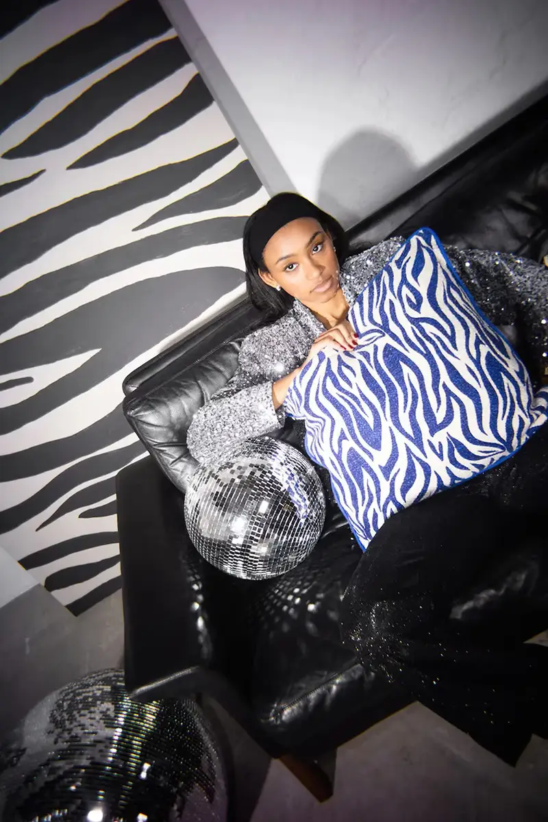 cuscino decorativo Anima 50 x 50 cm M colore blu miniatura 2