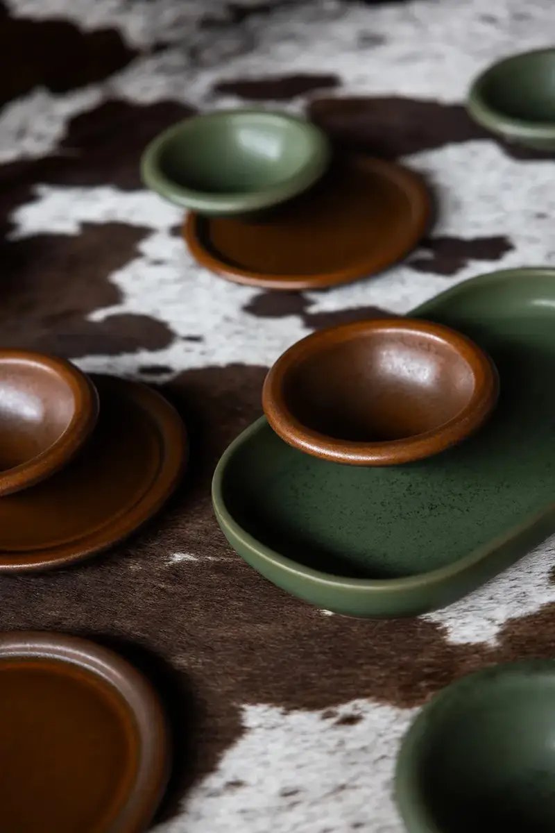 piatto da portata Porto 18 x 30 cm Verde miniatura 3