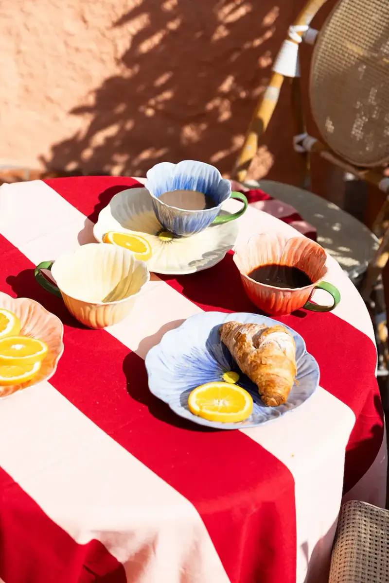 tovaglia in cotone Leya colore rosa miniatura 5