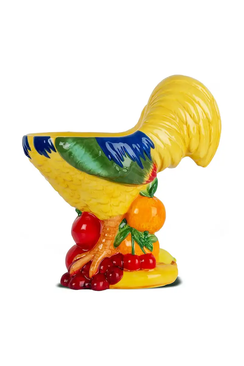 vasio decorativo Fruity Rooster 26 cm Multicolore