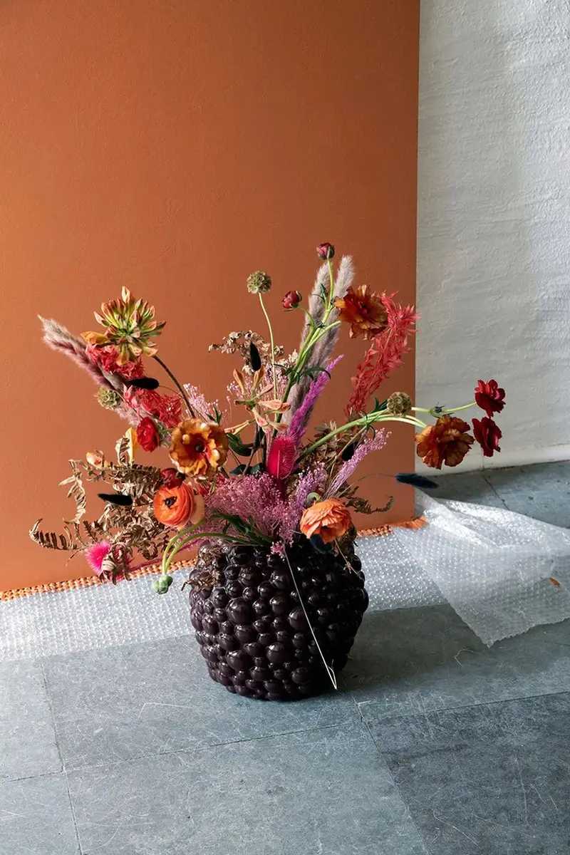 vaso decorativo Celeste Granata miniatura 5