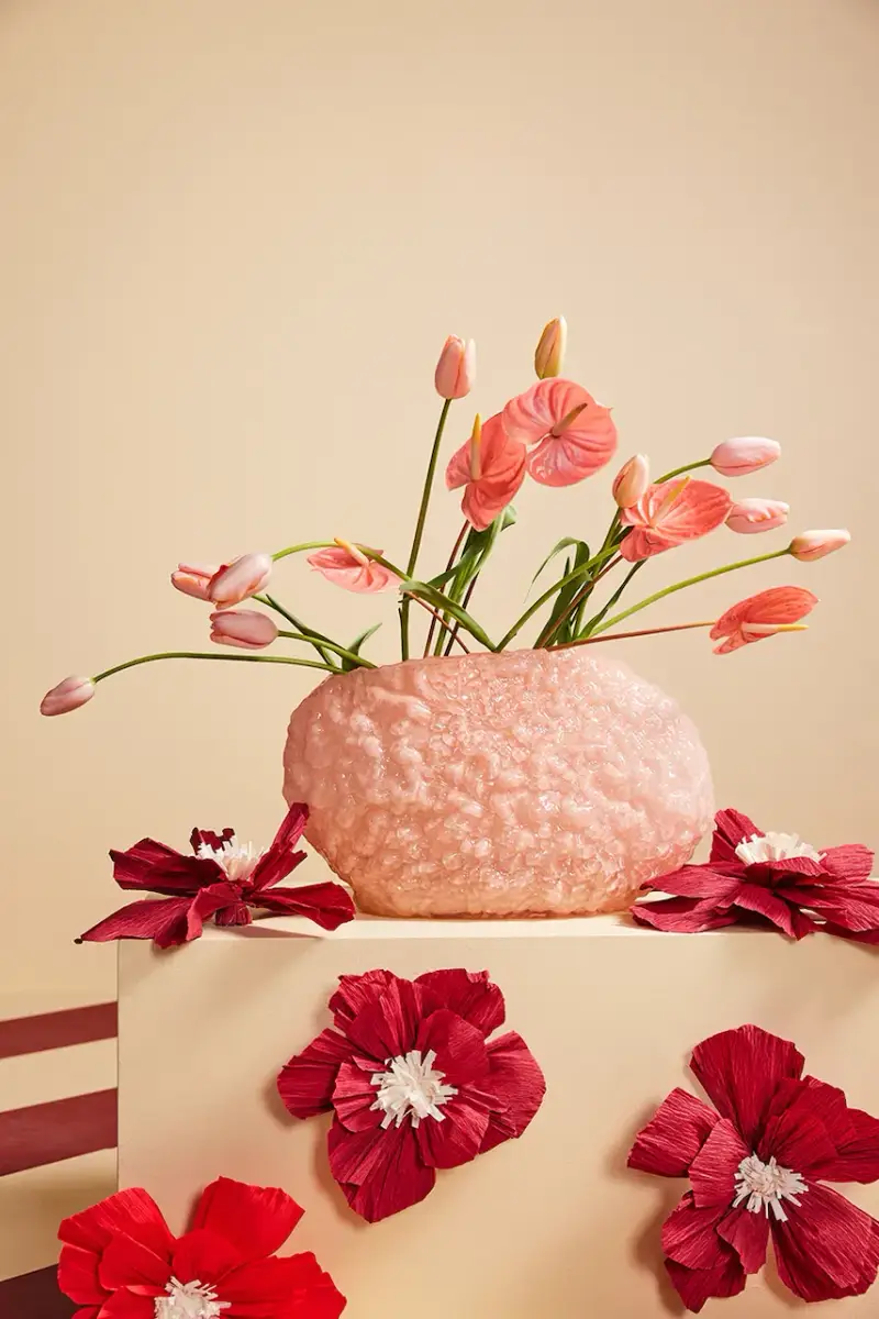 vaso decorativo Corallo L Rosa miniatura 2