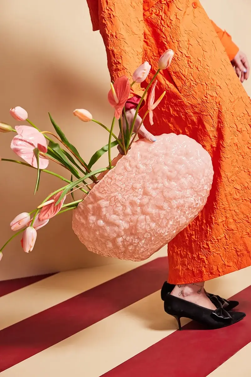 vaso decorativo Corallo L Rosa miniatura 4