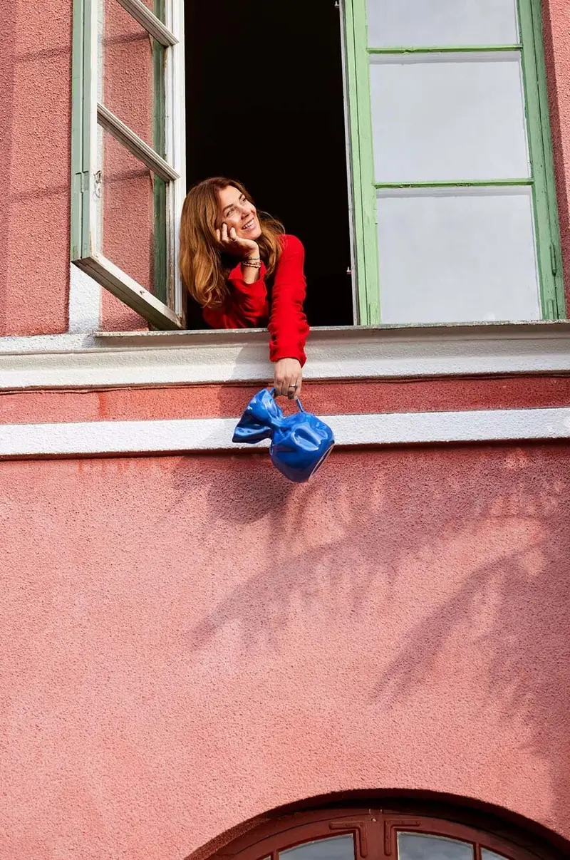 vaso decorativo Crumple Blu miniatura 5