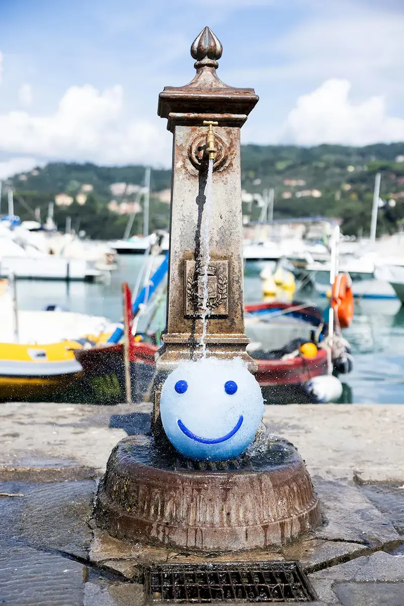 vaso decorativo Happy o25x23 cm Blu miniatura 3