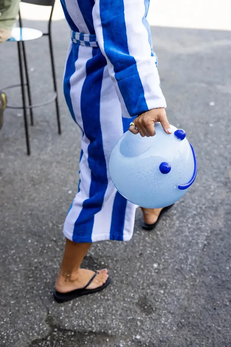 vaso decorativo Happy o25x23 cm Blu miniatura 4