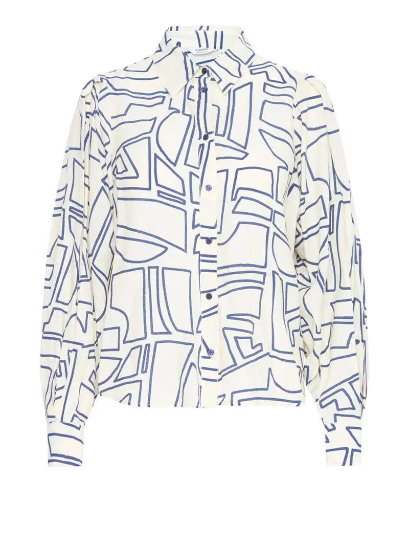 camicia casual b.young byilya da donna - bianco