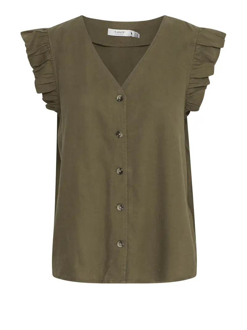 camicia casual b.young da donna - verde