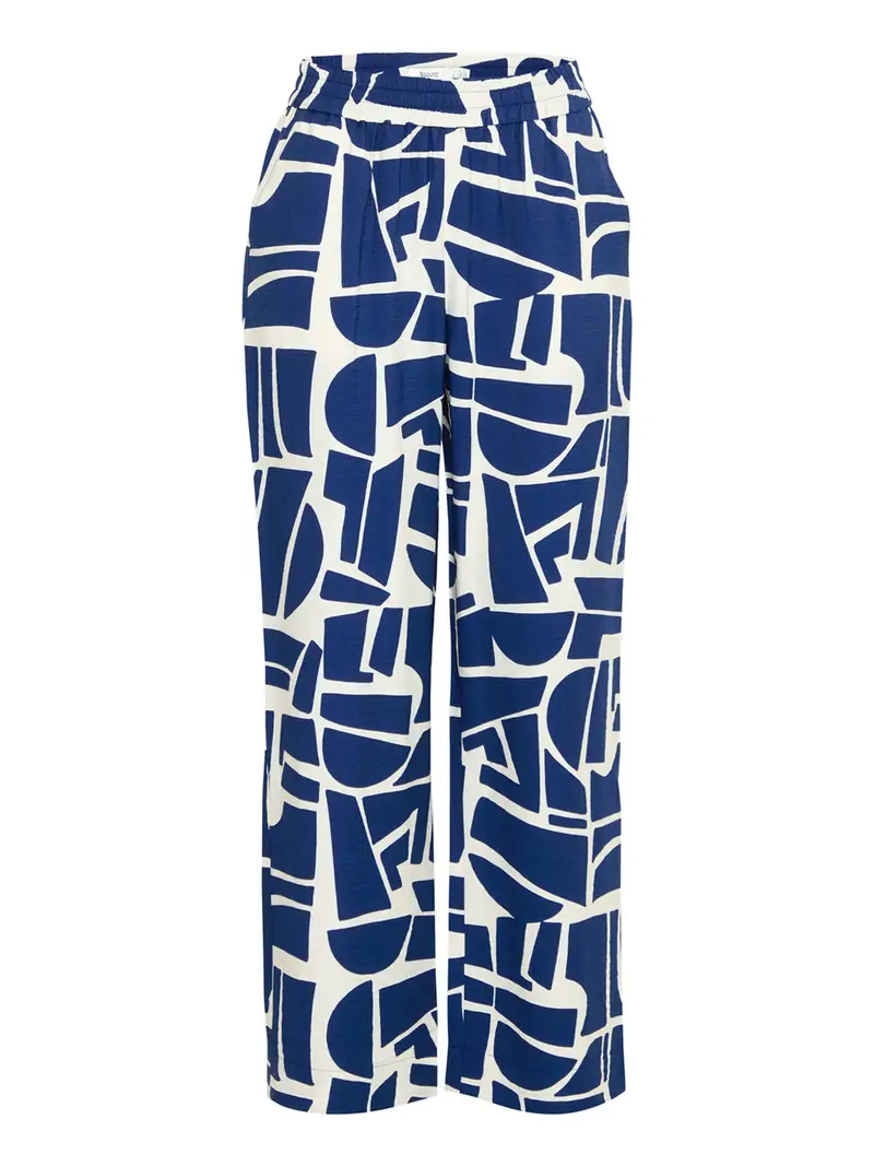 pantalone palazzo b.young da donna - blu