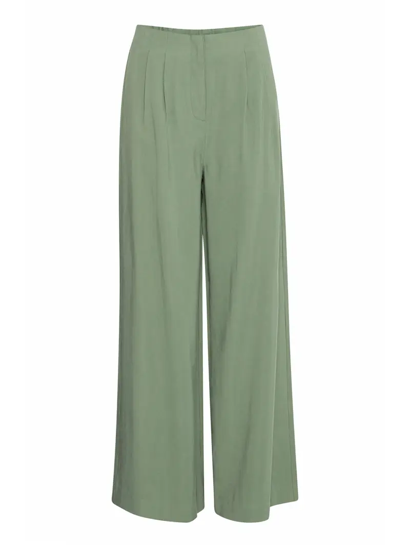 pantalone palazzo b.young da donna - verde