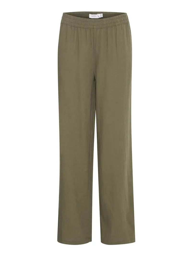 pantalone straight b.young da donna - verde